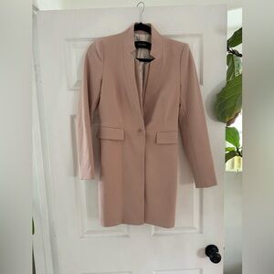zara basics long blazer
